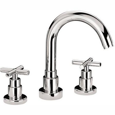 ALFI Luxe Widespread Lavatory Faucet with Tubular Swivel Spout, Cross Handles and Pop-up Waste