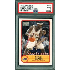 LeBron James Rookie Card 2003-04 Topps Bazooka Home White Jersey #223 PSA 9 - 1 of 2