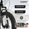 VASIP 26 Inch Fat Tire Bike Full Shimano 21 Speed Mountain Bike, Dual Disc Brake, High-Carbon Steel Frame, Front Suspension for Adult/Youth - 4 of 4