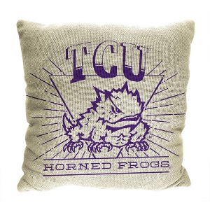 NCAA TCU Horned Frogs 26 x 26 Woven Tapestry Pillow - 1 of 4