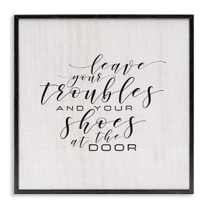 Stupell Industries Troubles & Shoes at Door, 24" x 24" - 1 of 4
