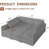 Modular Sectional Sleeper Sofa with Storage Seats, Convertible Sofa for Living Room - 2 of 4