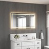 48 x 28 Inch LED Bathroom Mirror with Front and Backlight, Wall Mounted Vanity Mirror with Aluminum Frame,Anti-Fog,Memory, 3 Colors, Stepless Dimmable - 2 of 4