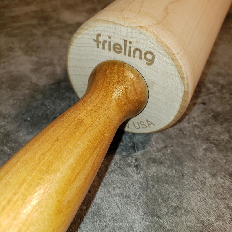 Frieling Grande Rolling Pin w/handles, 2.75" dia x 15" long, Brown, 3 of 7