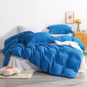 Brushed Microfiber Duvet Cover Set, Super Soft Hotel Quality Comforter Cover Set - NTBAY - 1 of 4