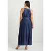 June + Vie by Roaman's Women's Plus Size Pleated Halter Maxi Dress - 3 of 4