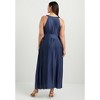 June + Vie by Roaman's Women's Plus Size Pleated Halter Maxi Dress - image 3 of 4