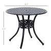 Maggift Patio Side Table, Wrought Iron Hollow Patio Small Side Table for Garden, Balcony, Courtyard, Poolside, Black, 33.5" * 33.5" * 27.5" - 4 of 4