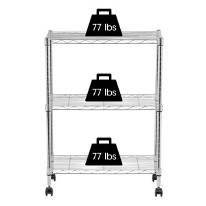 IRIS USA Metal Storage Cart with Casters, Kitchen Serving Cart - 1 of 4