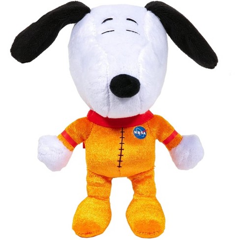 2-in-1 Plush & TPR Dog Toy - Hubble The Martian in Orange