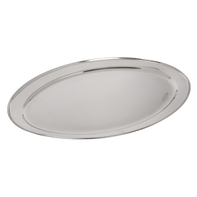 Winco Oval Platter, Stainless Steel, 22