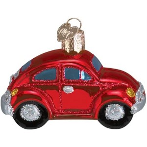 Old World Christmas Blown Glass Ornament for Christmas Tree, Red Buggy - 1 of 4