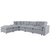 NicBex Modern 134.4" Sectional Sofa Modular U Shape Sofa Couch with 2 Removable Ottomans for Living Room Apartment - 4 of 4