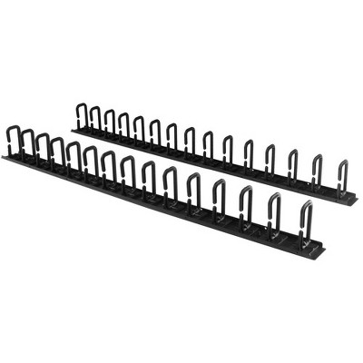 StarTech.com Vertical 0U Server Rack Cable Management w/D-Ring Hooks - 40U Network Rack Cord Manager Panels - 2X 3ft Wire Organizers (CMVER40UD)
