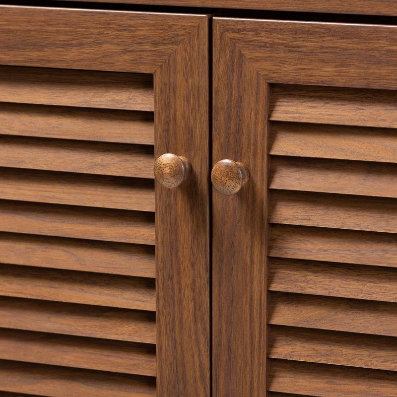 Shelf Wood Shoe Storage Cabinet with Drawer Coolidge - Baxton Studio, 5 of 11