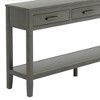 Sapphtopaz 59" Farmhouse Console Table with 3 Drawers & Iron Handles Entryway Table with Bottom Open Shelf Couch Table for Living Room, Hallway - 3 of 4