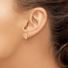 Black Bow Jewelry Small 3D Textured Flip Flop Post Earrings in 14k Yellow Gold - 3 of 4