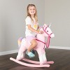 Happy Trails Rocking Horse - Ride on Unicorn, Pink - 3 of 4