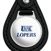 University of Nebraska at Kearney Secondary Logo Black Leather Keychain - 3 of 4