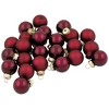 Northlight 24ct Burgundy Red Dual Finish Glass Christmas Ball Ornaments 1" (25mm) - 4 of 4