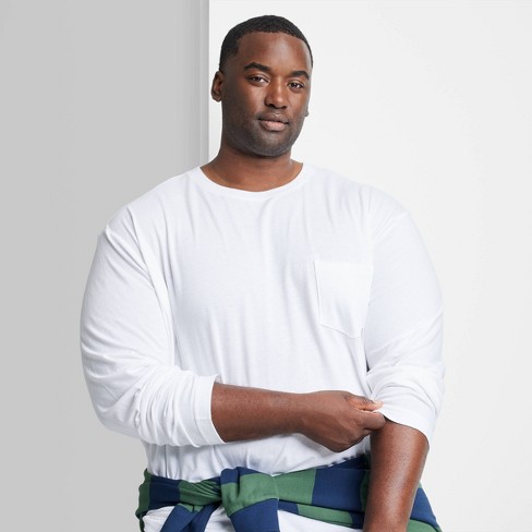 Men's Big & Tall Long Sleeve T-shirt - Original Use™ White 5xl : Target