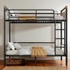 Industrial Metal Bunk Bed with Ladder and Safety Guardrails,Detachable Heavy Duty Bunkbeds for Teens Adults,Space Saving Design,No Box Spring Needed - 2 of 4
