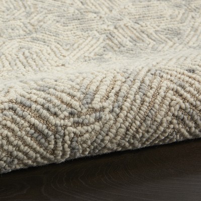 Artisanal Vail Hand-Tufted Wool Area Rug 8' x 10' Beige/Grey