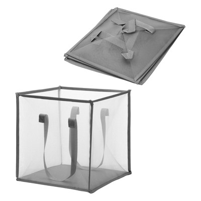 Unique Bargains Breathable Durable Foldable Mesh Travel Storage Laundry Hamper