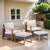 Buenhomino 4 Pieces Patio Furniture Sets, Wicker Patio Chair with Ottomans, Outdoor Furniture Set for Outside Porch Garden Backyard - 2 of 4