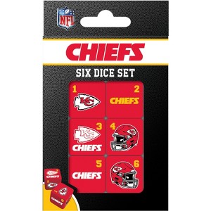 MasterPieces Officially Licensed NFL Kansas City Chiefs - 6 Piece D6 Gaming Dice Set Ages 6 and Up - 1 of 3