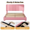 Vipbear Queen/King Upholstery Bed Frame Platform Bed with Adjustable Headboard,No Box Spring,Bed Frame with with Wooden Slat Support Easy Assembly - 4 of 4