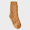 Women's Pretzel Christmas Cozy Crew Socks - Brown/White 4-10 - 2 of 4