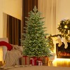 Tangkula 5/6/7 FT Artificial Christmas Tree w/ 1426/2116/3156 Lush PVC & PE Tips 200/300/400 LED Lights - 4 of 4