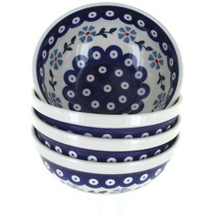 Blue Rose Polish Pottery M089 Manufaktura Dessert Bowl Set - 1 of 2