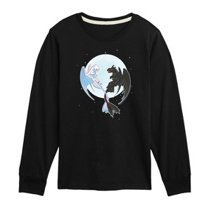 Boys' - How to Train Your Dragon - Night And Light Moon Long Sleeve Graphic T-Shirt - 1 of 4