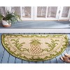 Monogram MON256 Letter A Hand Hooked Outdoor Door Mat - Yellow/Green - 3'x6' - Safavieh - 2 of 2