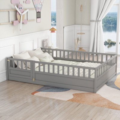 VYNXARIA Full Size Floor Bed with High Security Barrier
