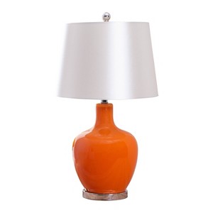 Chloe Glass Table Lamp - Orange - (Lamp Only) Abbyson