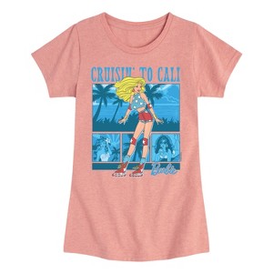Girls' - Barbie - Beach Fitted Short Sleeve Graphic T-Shirt - 1 of 4