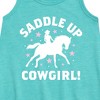 Girls' - Instant Message - Saddle Up Cowgirl Graphic Sleeveless Aline Dress - 2 of 4