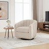 Merax 360° Swivel Pumpkin Barrel Chair with Metal Base - 2 of 4