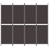 vidaXL 4-Panel Room Divider Brown 78.7"x70.9" Fabric - 3 of 4