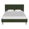 Mr. Kate Queen Daphne Upholstered Bed with Headboard Olive Green: Velvet Texture, Wood Frame, No Box Spring Needed - image 4 of 4