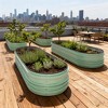 6x3x1ft Galvanized Raised Garden Bed Kit, Oval Raised Beds with Open-Ended Base, Metal Planter Box for Vegetables, Flowers, Herbs & Fruits - 3 of 4