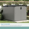 Suncast Glidetop 98 Cubic Foot Horizontal Shed Storage, Outdoor Waterproof Resin Floor Home Patio Deck Box for Garden and Tools, Dove Gray - 3 of 4