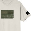 America Straight & Wavy Flags Adult Sand Crew Neck Short Sleeve T-shirt - 3 of 4