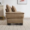 Kumasinova 84" Corduroy Sleeper Sofa with 23" Deep Seat, Upholstered Loveseat Sofa with 2 Supportive Pillows, Couches for Living Room - 3 of 4