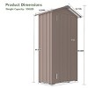 2.5x1.4FT Outdoor Metal Backyard Storage Shed with Waterproof Galvanized Iron,Compact Garden Tool Shed,Lockable Metal Storage Cabinet-Coolbibila - 4 of 4