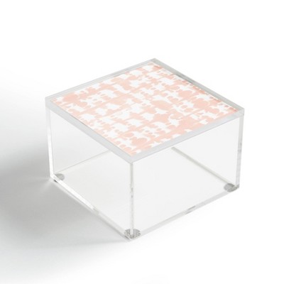 Jacqueline Maldonado Parallel Pale Peach Acrylic Box - Deny Designs
