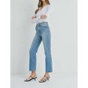 Women's Denim High Rise Crop Straight Jeans - JUST BLACK DENIM - 3 of 4